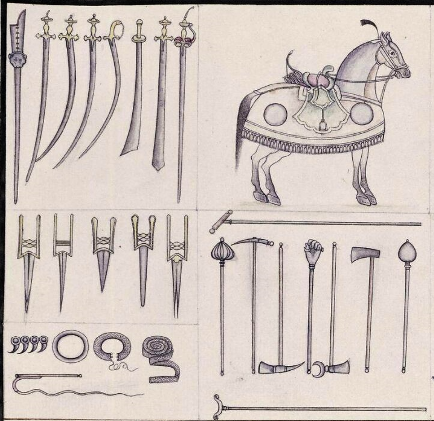 1700s french-depiction of indian-weapons